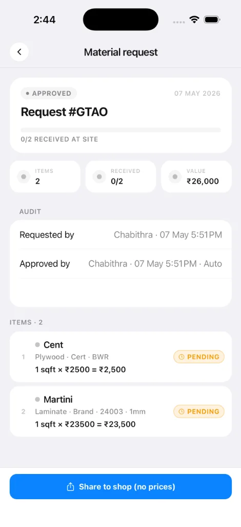 InteriorOS Toolkit calculators on Android